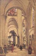 Jean Baptiste Camille  Corot, La cathedrale de Sens (mk11)